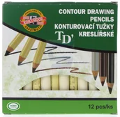 Kredki do oczu - Koh-i-Noor Kredka do oczu Brązowa nr 3222 12 szt. - miniaturka - grafika 1