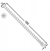 Inne akcesoria dekarskie - Wkręt ciesielski Cps 8x180 pełny gwint łeb Stożek - miniaturka - grafika 1