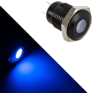 Lamptron Black Polycarbonate Vandal Resistant Illuminated niebieska kropka LAMP- (LAMP-SW2001-H) - Tuning komputera - akcesoria - miniaturka - grafika 2