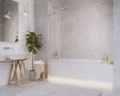 Parawany nawannowe - Radaway Idea PNJ 90 parawan nawannowy jednoczęściowy 900x1500 chrom przejrzyste 10001090-01-01 - miniaturka - grafika 1