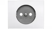 Gniazdka elektryczne - Hager Polo K.5 Płytka czołowa gniazda b/u aluminium 3967157003 3967157003 - miniaturka - grafika 1