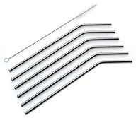 Słomki do napojów - Cilio STEEL STALOWE SŁOMKI DO NAPOJÓW 6 SZT + SZCZOTECZKA DO CZYSZCZENIA FREEFORM CI-150605 - miniaturka - grafika 1