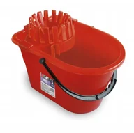 Miotły, szufle, mopy - Anna Zaradna Wiadro z wyciskaczem 14 l czerwone czerwony - miniaturka - grafika 1