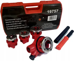 Gwintownica Narzynka Do Rur Hydrauliczna 4 Nasadki - Akcesoria hydrauliczne - miniaturka - grafika 2