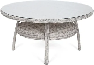 HOME &amp; GARDEN HOME & GARDEN Meble ogrodowe technorattanowe Bristol Round Elegant 150 cm Light Grey / Grey Melange 6+1 174435 - Meble ogrodowe - miniaturka - grafika 3