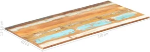 vidaXL Prostokątny blat stołowy, 60x120 cm, 15-16 mm, drewno z odzysku vidaXL - Blaty meblowe i parapety okienne - miniaturka - grafika 7