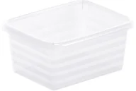 Pudła i pojemniki do przechowywania - Rotho 1719100096 prostokątny koszyk na dokumenty Linus z tworzywa sztucznego, przezroczyste pudełko do przechowywania 7191094000WS - miniaturka - grafika 1