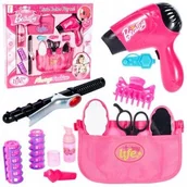 Zabawy w naśladowanie dorosłych - ElektroStator Zestaw fryzjerski z torebką dla Dzieci Suszarka Lokówka Akcesoria 13 elementów Y275 Y275 - miniaturka - grafika 1