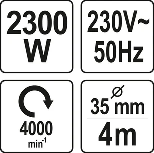 Yato WIBRATOR DO BETONU 2300W+ BUŁAWA 4M Yato YT-82601 ZYSKAJ RABAT 30 ZŁ YT-82601 - Ubijarki i zagęszczarki - miniaturka - grafika 4