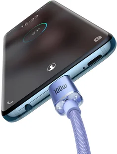 Baseus Crystal Shine Series kabel przewód USB do szybkiego ładowania i transferu danych USB Typ C - USB Typ C 100W 1,2m fioletowy (CAJY000605) - Kable USB - miniaturka - grafika 3