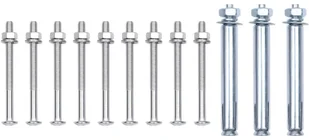 vidaXL Lumarko Wsporniki do słupków ogrodzeniowych, 3 szt., stal galwanizowana! 148989 - Akcesoria do ogrodzeń - miniaturka - grafika 8
