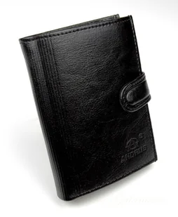 Andrus Portfel Męski Skórzany (PL) Skóra Licowa Duży Pionowy Z Zapięciem Dwa Skrzydełka Poziomy Suwak - Portfele - miniaturka - grafika 5