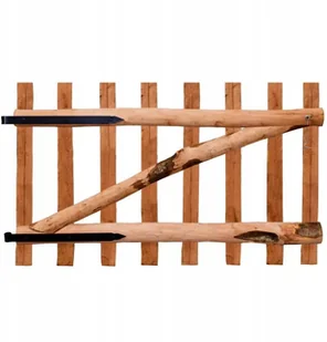 Drewniana furtka, leszczyna, impregnowana, 100x60 cm - Ogrodzenia - miniaturka - grafika 3