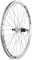 Koła rowerowe - Koło tylne 26" piasta A281QR kaseta 8-9-10 rzędów, łożyska maszynowe, obręcz stożkowa srebrna 100271 - miniaturka - grafika 1