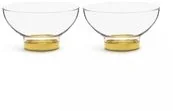Sagaform Komplet 2 szklanych miseczek Winter, przezroczysty, złoty 11x5,7 cm - Miski i półmiski - miniaturka - grafika 3