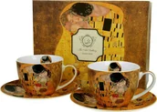 Filiżanki - Duo Filiżanki ze spodkami 300 ml komplet 2 szt THE KISS by Gustav Klimt uniwersalny 21494-uniw - miniaturka - grafika 1