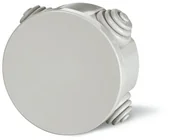 Puszki elektryczne i akcesoria - unimet PUSZKA HERMETYCZNA NATYNKOWA 100MM IP44 SZARA PO-100 - miniaturka - grafika 1