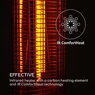 Blumfeldt Blumfeldt Heat Guru Plus grzejnik na podczerwień promiennik podczerwieni 2000 W 3 stopnie grzania pilot, srebrny HHG6-HeatGuruPlus-S - Ogrzewanie przenośne - miniaturka - grafika 4