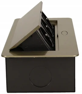 Orno Gniazda wpuszczane w blat z płaskim frezowanym rantem i przewodem 1, 5m, 3x2P+Z, mosiądz OR-AE-1337/BR - Gniazdka elektryczne - miniaturka - grafika 3