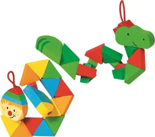 Klocki Elastyczne Klaun Krokodyl Wąż Mix - - Układanki dla dzieci - miniaturka - grafika 3