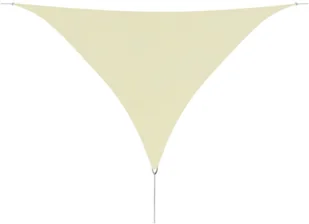 vidaXL vidaXL Żagiel przeciwsłoneczny tkanina Oxford trójkąt 5x5x5 m, kremowy - Parasole ogrodowe - miniaturka - grafika 2