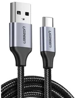 Kable USB - UGREEN Kabel USB do USB-C QC3.0 2m z aluminiową wtyczką czarny - miniaturka - grafika 1