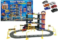 Tory, garaże, parkingi - Import LEANToys Zestaw Super Garaż Poziomowy Parking + 6 Autek 1194 - miniaturka - grafika 1