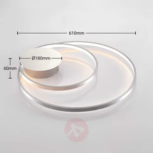Lindby Nerwin lampa sufitowa LED okrągła alu/chrom - Lampy sufitowe - miniaturka - grafika 3
