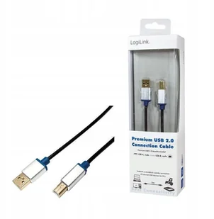 LogiLink Kabel USB 2.0 Premium BUAB220 A/B 2m KKLKKUBU0220 [6075979] - Kable USB - miniaturka - grafika 3