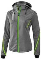 Kurtki i kamizelki sportowe damskie - Erima Funkcja kobiety Softshell kurtka outdoor Basics Szary melanż/Green Gecko, szary 9060712 - miniaturka - grafika 1