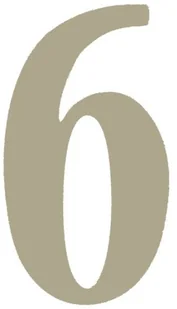 Cyfra /6/9/ 5CM PLATYNA PVC - Numery na dom - miniaturka - grafika 2