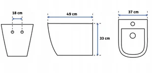 Rea C9901 Bidet wisz$550cyCarlo Mini Black Mat - Akcesoria do armatury i ceramiki - miniaturka - grafika 6