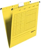 Teczki i skoroszyty - FALKEN Teczka zawieszkowa Falken Unireg opakowanie 5 szt. Wyprodukowano w Niemczech. Tekturowa A4 z plastikową fiszką do opisu żółta Idealna do kartoteki do biur i urzędów. Certyfikat Błękitny Anioł 11287786 - miniaturka - grafika 1