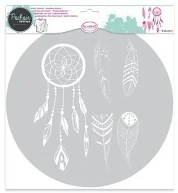 Aladine Szablon okrągły, pióra, 28 cm - Scrapbooking - miniaturka - grafika 2
