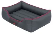 Legowiska dla psów - Hobbydog Legowisko dla psa comfort szary czerwona lamowka L 65 x 50 cm L CORSCL12 - miniaturka - grafika 1