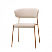 Krzesła - Scab Design Krzesło Lisa wodoodporne z podłokietnikiem- rama terracotta 2860 - miniaturka - grafika 1