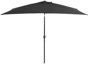 vidaXL Parasol ogrodowy na metalowym słupku, 300 x 200 cm, antracytowy vidaXL - Parasole ogrodowe - miniaturka - grafika 8