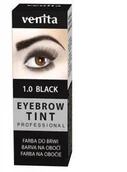 Akcesoria i kosmetyki do stylizacji brwi - Venita Professional Eyebrow Tint farba do brwi w proszku 1.0 Black - miniaturka - grafika 1