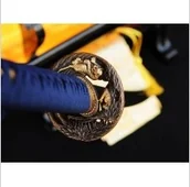 Repliki - broń - Kuźnia mieczy samurajskich MIECZ SAMURAJSKI WAKIZASHI DO TRENINGU, STAL WYSOKOWĘGLOWA 1095 WARSTWOWANA DAMASCEŃSKA, R735 - miniaturka - grafika 1