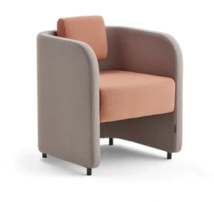 AJ Produkty Fotel COMFY, na nogach, wełna, srebrno szary/łososiowo różowy - Fotele AJ Produkty Fotel COMFY, na nogach, wełna, srebrno szary/łososiowo różowy - Fotele - miniaturka - grafika 1