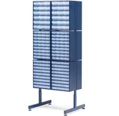 Pojemniki przemysłowe - AJ Stojak z 12 szafkami bez kółek 20826 - miniaturka - grafika 1