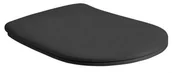 Deski sedesowe - Kerasan NOLITA deska WC wolnoopadająca czarna matowa 539131 - miniaturka - grafika 1