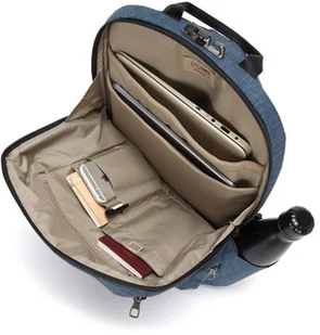 Metrosafe X 20 l, plecak antykradzieżowy, dla kobiet i mężczyzn, 45 x 30 x 13 cm, plecak podróżny, ochrona przed kradzieżą, technologia bezpieczeństwa, 20 l, dżinsowy niebieski/ciemny denim - Plecaki - miniaturka - grafika 16