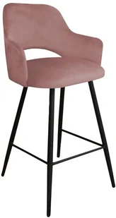 Hoker krzesło barowe Milano podstawa czarna MG58 - Taborety i hokery - miniaturka - grafika 3