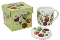 Filiżanki - Excelsa szarą Fine Bone China filiżanek i podobnych filiżanka do herbaty z filtrem i pokrywa 3 rozmiar, więcej/wiśnie/porzeczki, 12 x 12 x 10 cm 33159 - miniaturka - grafika 1