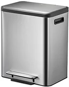 Kosze na śmieci - EKO ecocasa Step Bin 15 + 15 litrów, eko stal nierdzewna szczotkowana VB 912831 - miniaturka - grafika 1