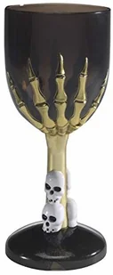 Smiffys Kieliszek do wina z dłonią kościotrupa i czaszkami czarny 35642 - Dodatki do strojów karnawałowych - miniaturka - grafika 2