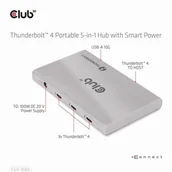 Huby USB - Club 3D Hub 3D CSV-1580 Thunderbolt 4 Portable 5-in-1 Hub with Smart Power CSV-1580 - miniaturka - grafika 1
