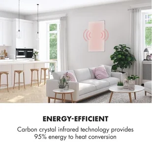 Klarstein Klarstein Wonderwall 60 Promiennik podczerwieni 60 x 100 cm 600 W timer tygodniowy IP24 kolor biały ACO14-Wonderwal-600 - Ogrzewanie przenośne - miniaturka - grafika 2