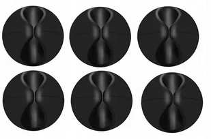 DRect Ateneum Uchwyt do kabli samoprzylepny czarny - Przyborniki na biurko - miniaturka - grafika 3